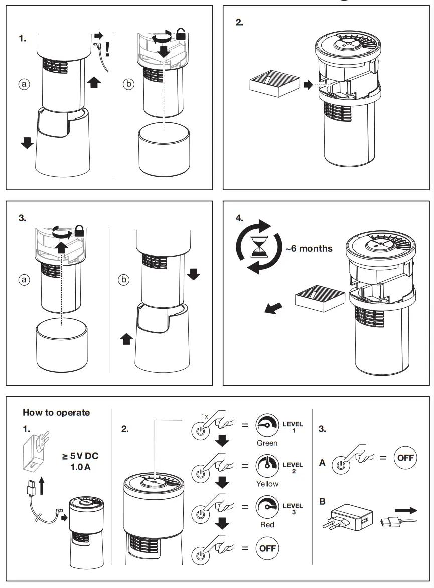 LEDVANCE UVC LED HEPA AIR PURIFIER USB - Fig2