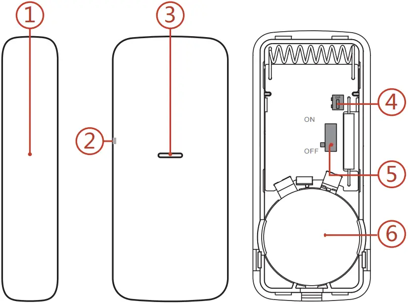 HIKVISION DS-PDMCS-EG2-WB Wireless Slim Magnet Detector 1
