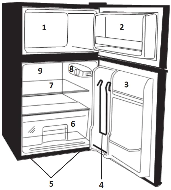 Ginny s 788379 32 Cu F Retro Refrigerator - FIG 1