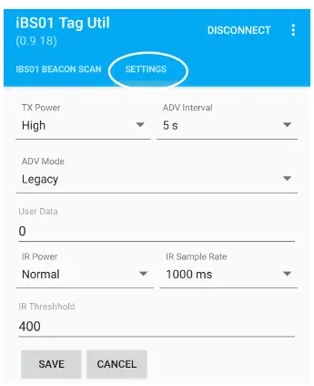 INGICS iBS06 Card Beacon - configaer2