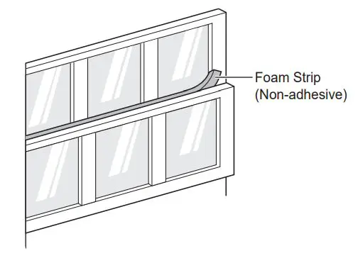 LG LW8022IVSM 8000 BTU Smart Window Air Conditioner Owner's Manual - Cut the non-adhesive foam strip to the proper
