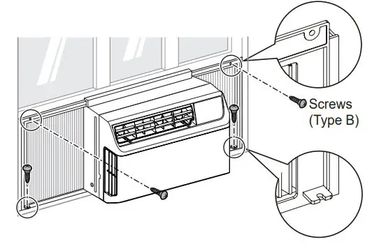 LG LW8022IVSM 8000 BTU Smart Window Air Conditioner Owner's Manual - Extend the guide panels to fill the window