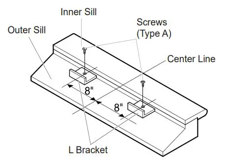 LG LW8022IVSM 8000 BTU Smart Window Air Conditioner Owner's Manual - Install the L bracket behind the inner window sill as shown