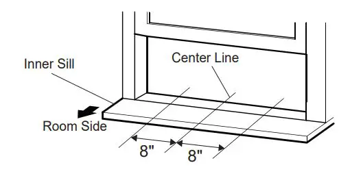 LG LW8022IVSM 8000 BTU Smart Window Air Conditioner Owner's Manual - Open the window and draw a center line