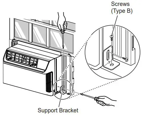 LG LW8022IVSM 8000 BTU Smart Window Air Conditioner Owner's Manual - Remove the screw from the bottom right of the cabinet