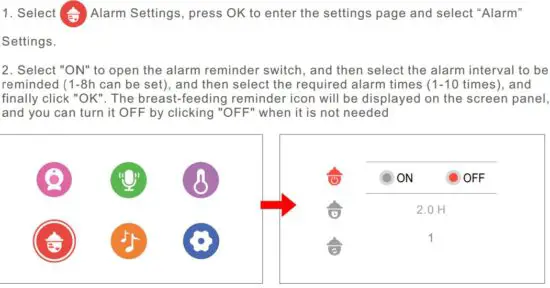 FIG 20 Alarm clock settings
