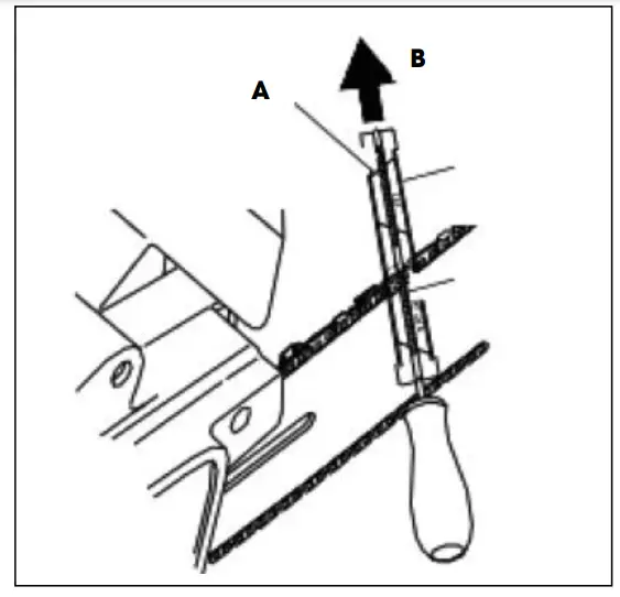 Sharpening the teeth on the chain
