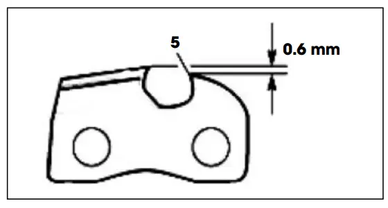 Filing the depth gauge