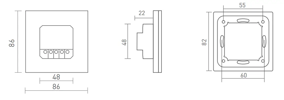 LTECH-EX5S-RGBCW-LED-Strip-Touch-Panel-fig-2
