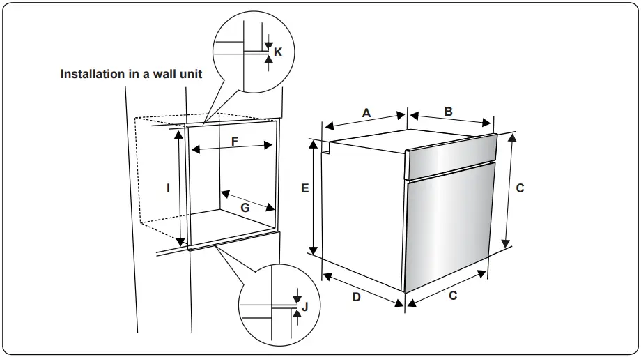 LAURUS LEB3 Stand Alone Built in Oven - 3