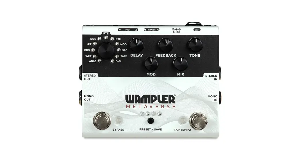 Wampler 763815133348 Metaverse Dsp Multi-delay Multi-effect Guitar Pedal User Guide