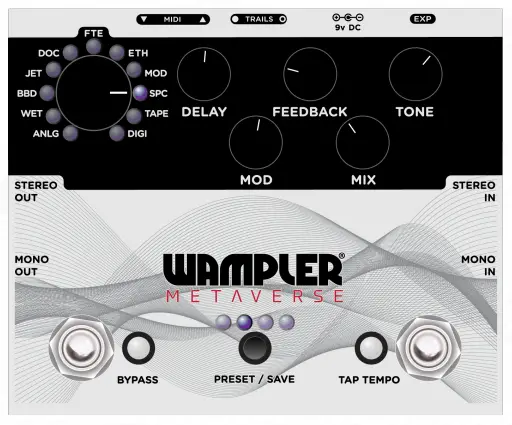 WAMPLER 763815133348 Metaverse DSP Multi Delay Multi Effect Guitar Pedal - fig2