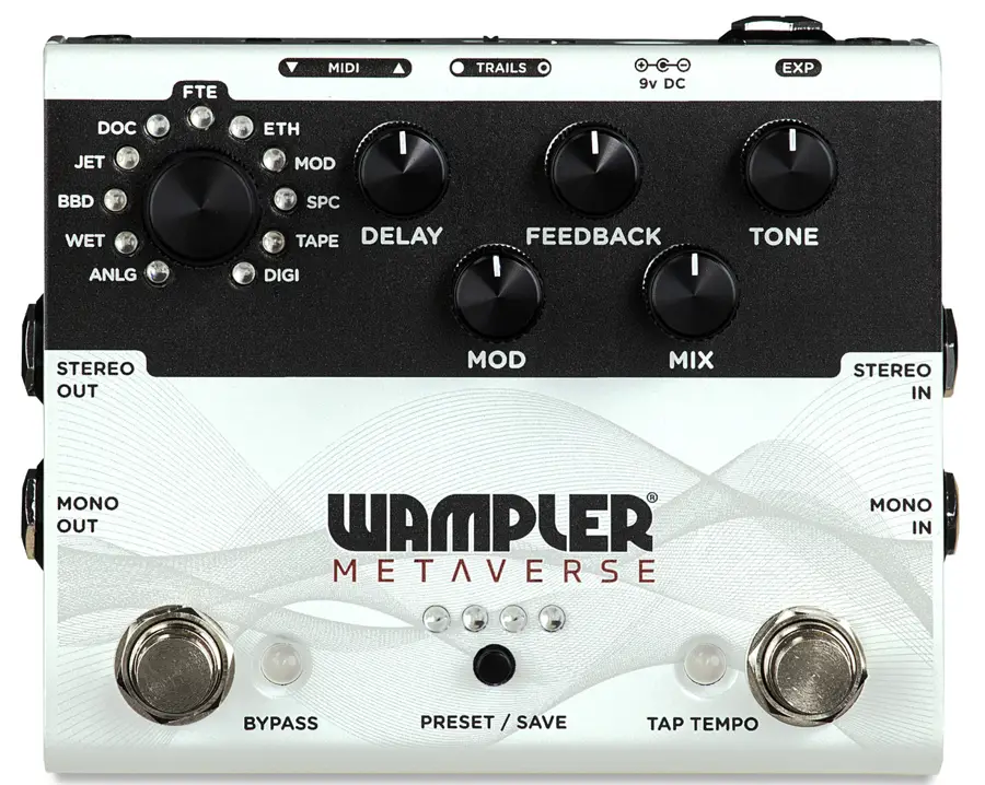 WAMPLER 763815133348 Metaverse DSP Multi Delay Multi Effect Guitar Pedal