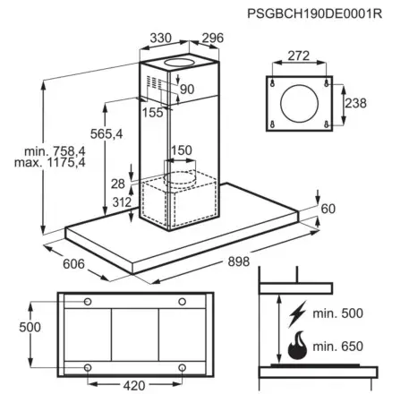 AEG Cooker Hood - parts