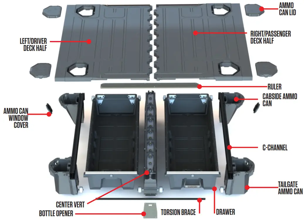 DECKED DS3 Ford Super Duty Truck Bed Storage System - Fig4
