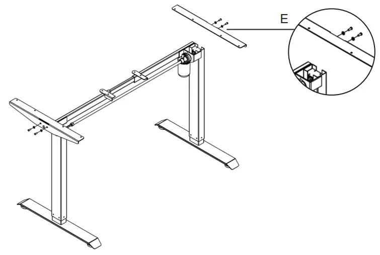 Realspace Hdr Ud1 Electric Adjustable Height Desk - assembled frame