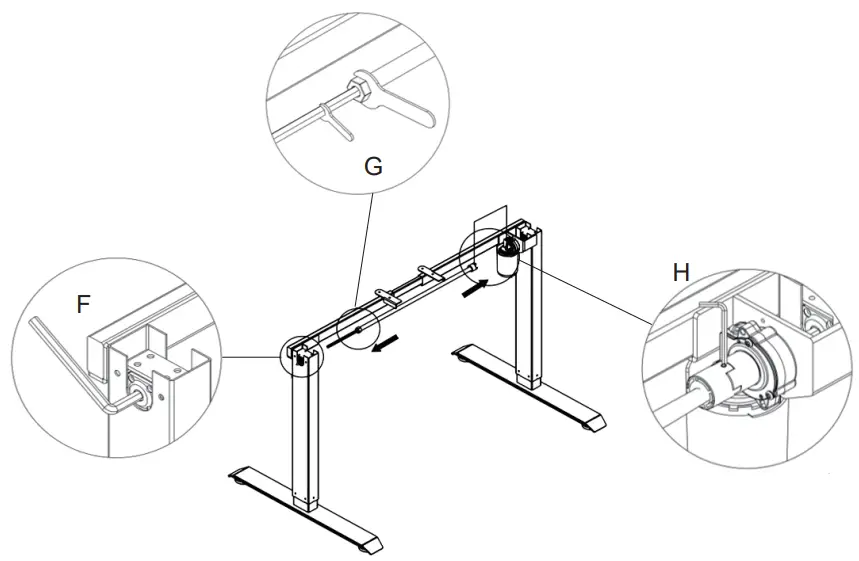 Realspace Hdr Ud1 Electric Adjustable Height Desk - transmission tube