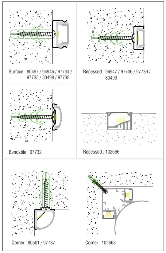 saxby 80497 Extrusion Slim Surface Profile 2m Length - 1