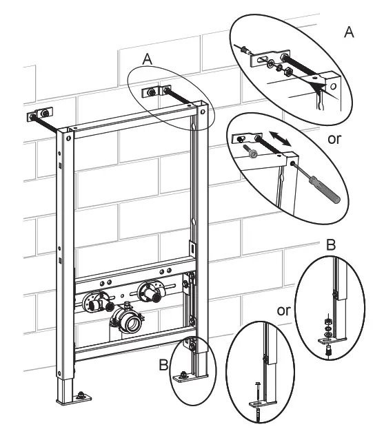Swiss Madison SM WC124 Concealed In Wall Bidet Carrier System - hardware1
