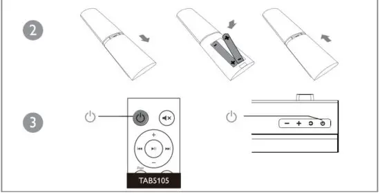 FIG 13 Switch on the SoundBar