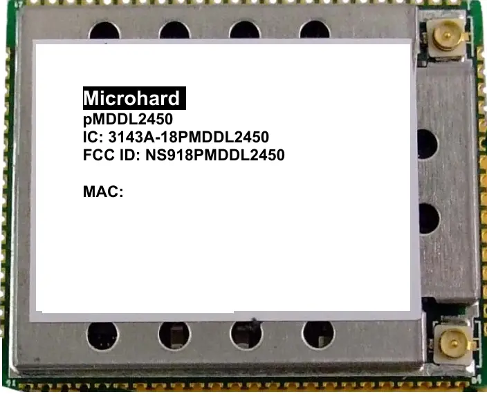 microhard pMXDDL2450 2X2 Mimo 2.4 GHz OEM DDL Module