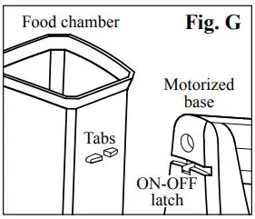 PRESTO SaladShooter Electric Slicer Shredder Instructions - Figure G