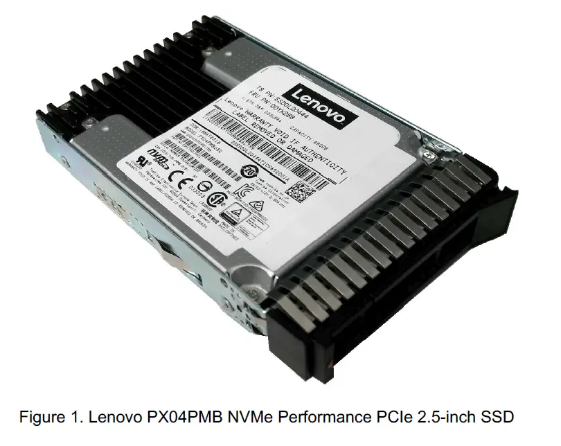 Lenovo PX04PMB NVMe Performance PCIe 2.5 Inch SSD 1