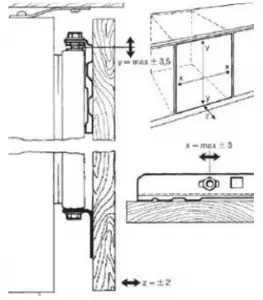 Fitting the furniture door to the appliance