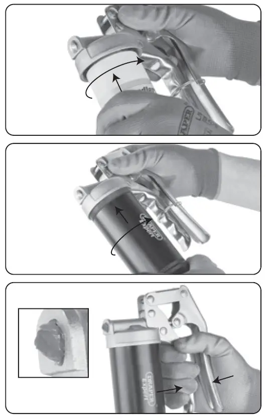 DRAPER A10 Screw-on Grease Guns 3
