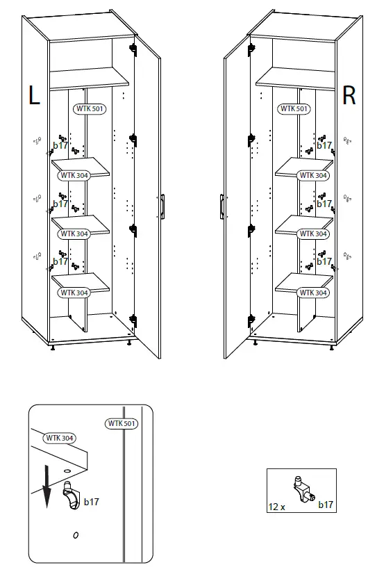 WASHTOWER-WSCI162-S-Vertical-Division-for-Ironing-Board-FIG-8