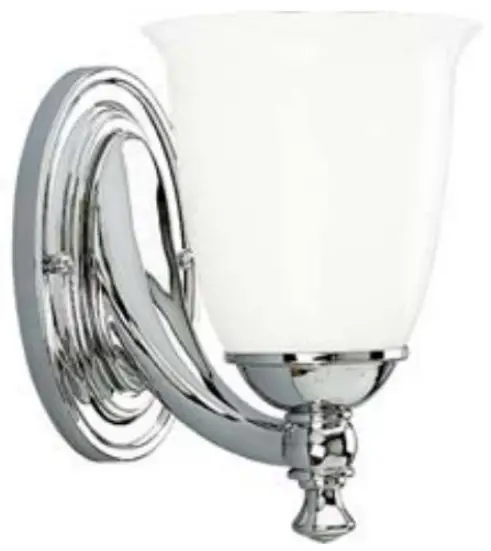 PROGRESS LIGHTING P3027-15 Victorian 1 Light 6 inch Polished Chrome Bath Vanity Wall Light -