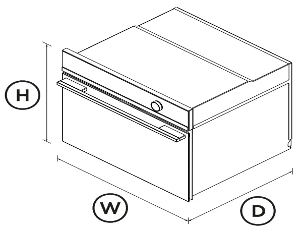 FISHER PAYKEL OS60SDTDX2 Combination Steam Oven - DIMENSIONS