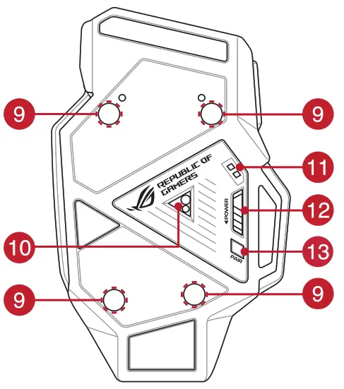 ASUS P707 ROG Spatha X Wireless Optical Gaming Mouse - Fig3