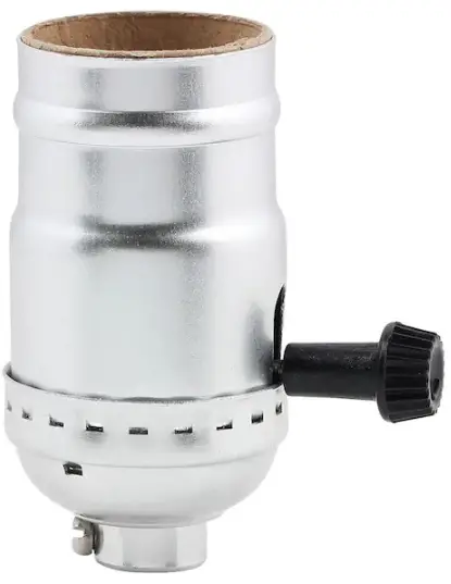 Commercial-Electric-82235-3-Way-Brushed-Nickel-Turn-Knob-Lamp-Socket-product