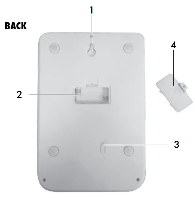 ACURITE 01128 Digital Kitchen Scale - BACK