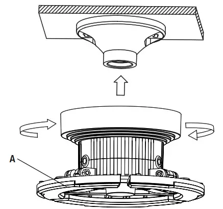 COMMERCIAL ELECTRIC 1007665038 LED Spin Light With 3 Adjustable Heads - Lamp holder 2