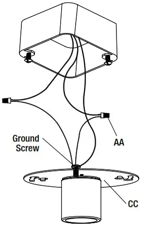 COMMERCIAL ELECTRIC 1007665038 LED Spin Light With 3 Adjustable Heads - Lamp holder 4