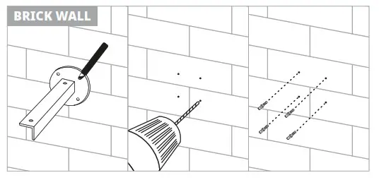 Catnets Skywalks Wall Mounted Hammock - BRICK WALL