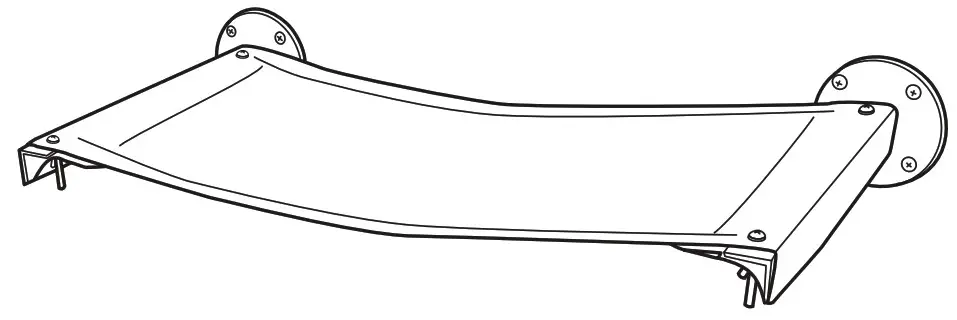 Catnets Skywalks Wall Mounted Hammock - TIMBER WALL