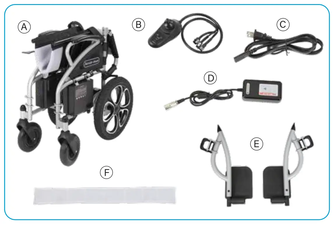 Vive MOB1029S Small Power Wheelchair -fig