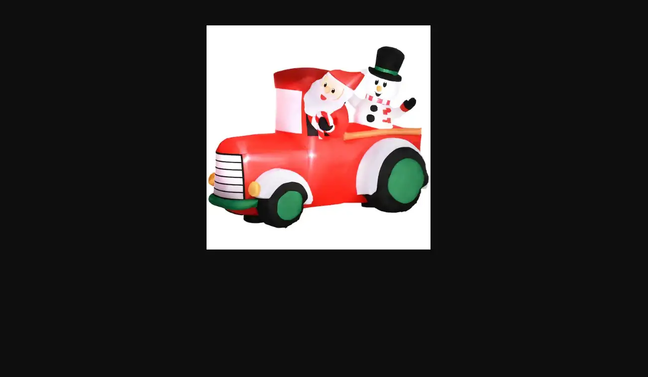 Outsunny Inc7a021_gl 5 Ft. Led Animatronic Santa Claus Driving A Car With Snowman User Manual