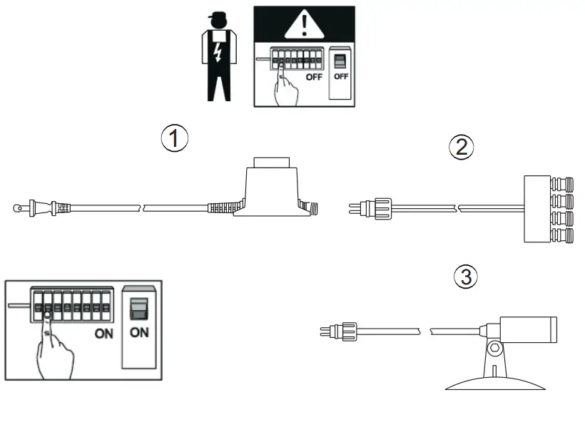 QAZQA 45482 Set of 4 Modern LED Light - fig 1