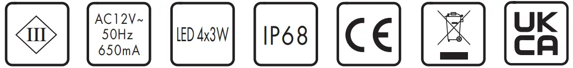 QAZQA 45482 Set of 4 Modern LED Light - icon