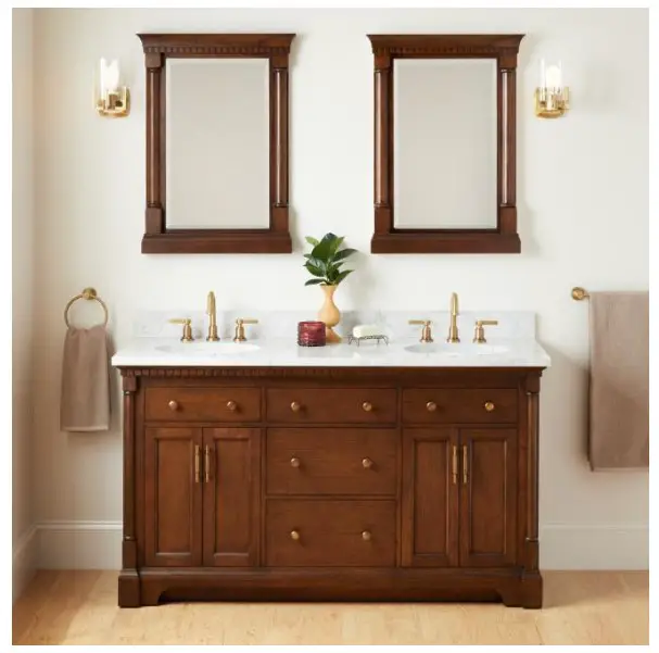 SIGNATURE HARDWARE 953831-60-UM 60 Inch Claudia Double Vanity with Undermount Sinks User Guide