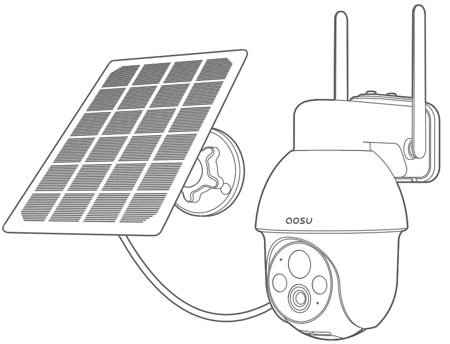 aosu SolarCam D1 Lite Solar Powered Wireless Security Camera