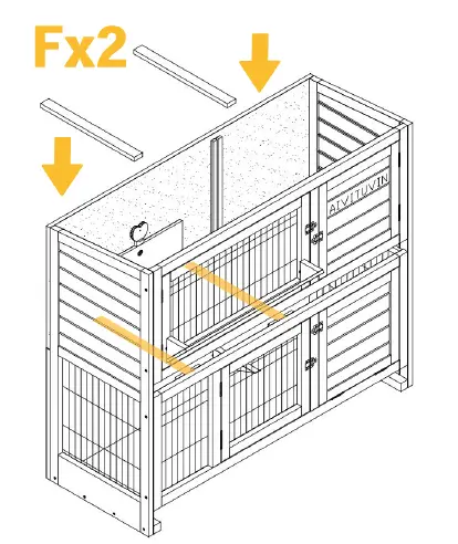 aivituvin AIR06-B Outdoor Rabbit Hutch 11