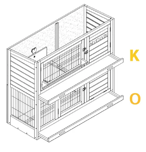 aivituvin AIR06-B Outdoor Rabbit Hutch 13