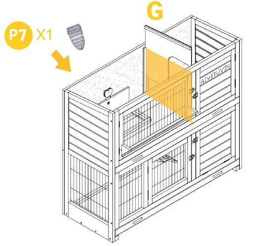 aivituvin AIR06-B Outdoor Rabbit Hutch 14