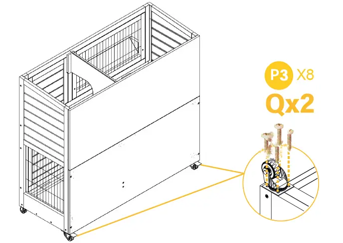 aivituvin AIR06-B Outdoor Rabbit Hutch 16