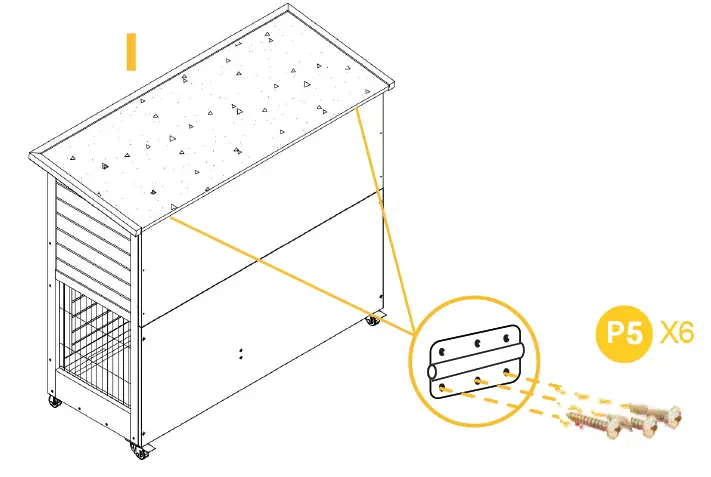 aivituvin AIR06-B Outdoor Rabbit Hutch 17